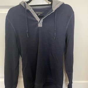 Banana Republic Mens Medium Waffle Two Tone Hoodie